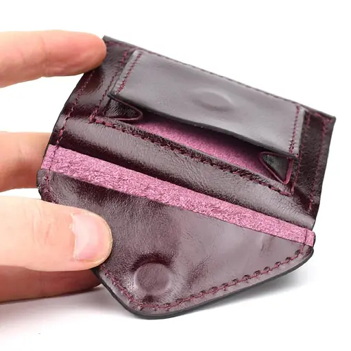 Небольшой женский кожаный кошелек Grande Pelle 8х10х2 см acs0032197 - фото 7