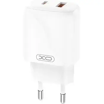 Сетевое зарядное устройство для XO L158 (EU) PD20W/QC18W (1USB-A+1USB-C) Quick Charger Белый - фото 1
