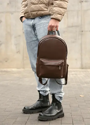 Чоловічий рюкзак Sambag Brix Classic шоколадний 35 х 25 х 12 см (14511020m) - фото 2