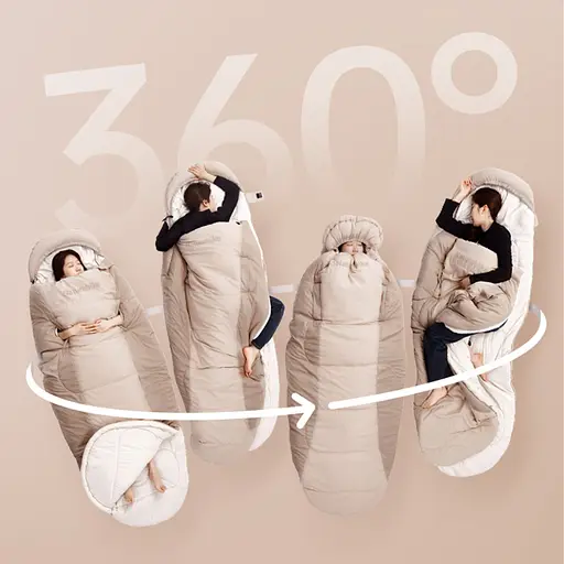 Спальный мешок овальный Naturehike PS200 CNK2350WS026, бежевый - фото 5