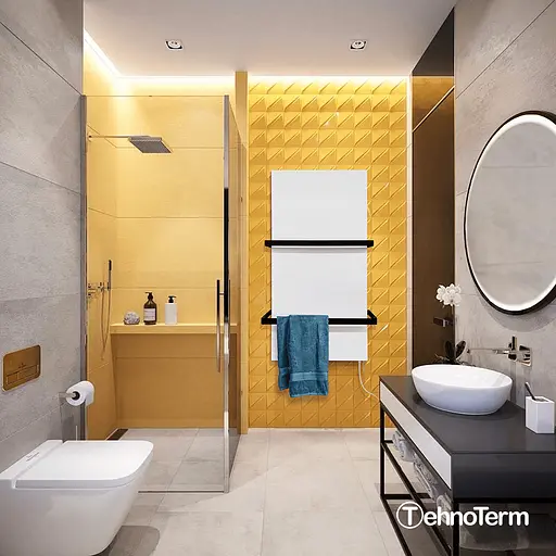 Полотенцесушитель TehnoTerm STT-550dt с терморегулятором белый до 15 м², сушилка для полотенец на 550 Вт - фото 13