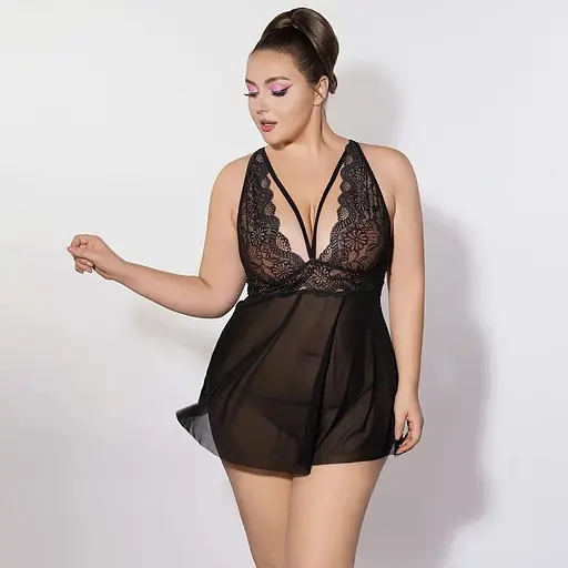 Сукня JSY P61151 Black Plus Size - фото 6