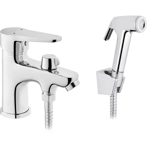 Смеситель для раковины Kroner KRM Elbe – C015 с гигиеническим душем (CV023575) - фото 1