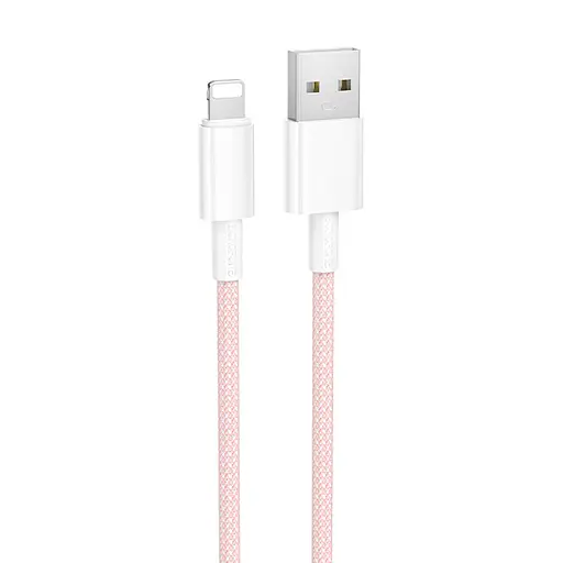 Дата кабель Borofone BX117 Source USB to Lightning 2.4A (1m) Pink