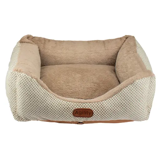 Диван для животных Пухнастики Agility Софа съемный чехол на молнии 60х50х20 см бежевый