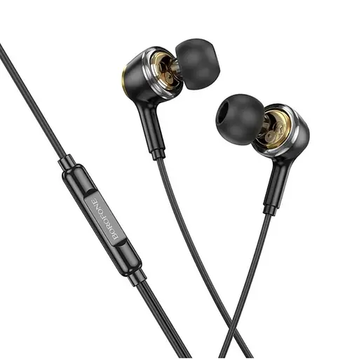 Навушники BOROFONE BM83 Craft universal earphones with mic Black - фото 1