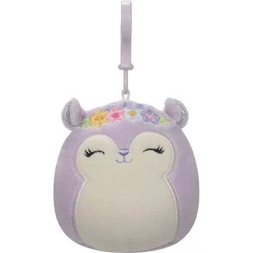 Мягкая игрушка Squishmallows Белка Сидни на клипсе 9 см (SQCP00180) - фото 1