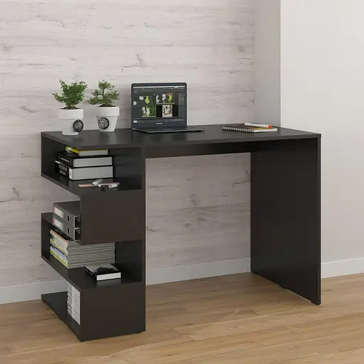 Комп'ютерний стіл з полицями id A-185 1100x756x600 мм Чорний