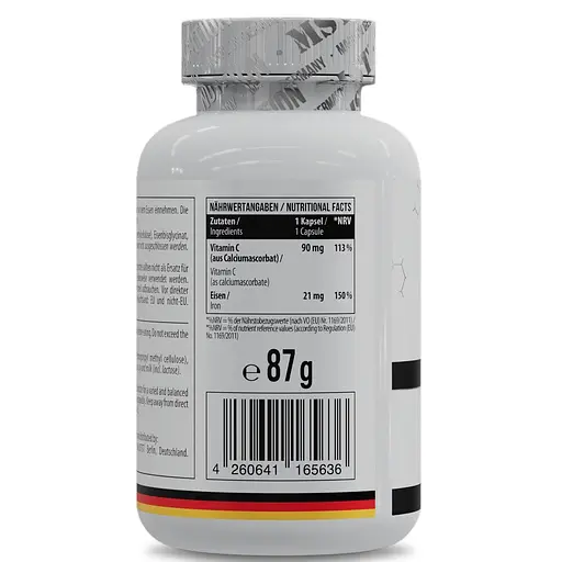 Вітамін С та залізо MST Iron Bisglycinate, 120 капсул для профілактики залізодефіцитної анемії - фото 2