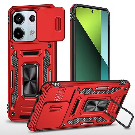 Чохол Epik ударостійкий Camshield Army Ring для Xiaomi Redmi Note 13 Pro 4G/14s/Poco M6 Pro 4G Червоний/Red