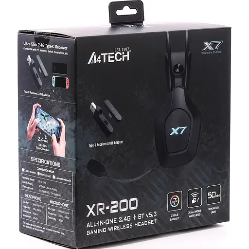 Наушники игровые A4Tech XR-200 Black (4711421001410) [141198] - фото 7