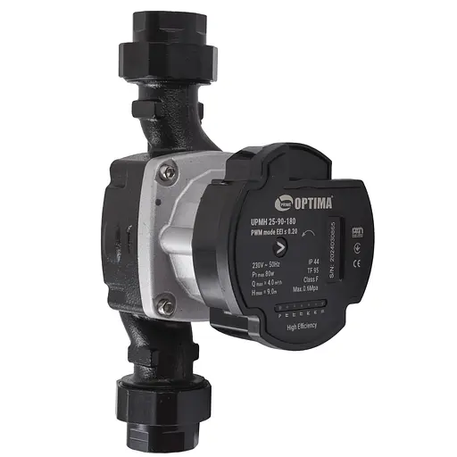 Насос циркуляционный энергосберегающий Optima PRIME UPMH 25-90AUTO 180 мм + гайки - фото 1