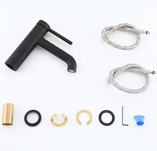 Змішувач для умивальника Gappo чорний G1006-6 Чорний матовий - фото 2