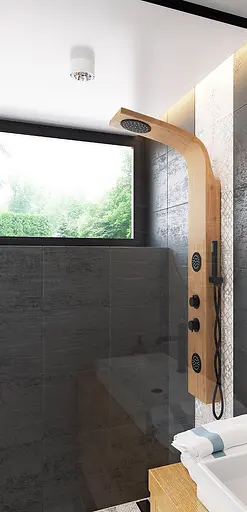 Душова панель Corsan Bali bamboo black B231MBL - фото 4