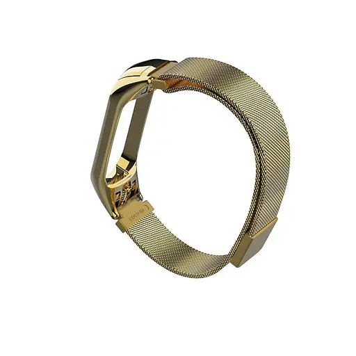 Ремінець для фітнес-браслета Boorui для Xiaomi Mi Band 3 і 4 міланська петля золотистий - фото 2