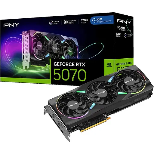 Видеокарта PNY GeForce RTX 5070 AR GB OC 12 GB (VCG507012TFXXPB1-O) EU [125923]