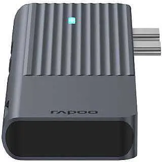 USB-Хаб Rapoo USB-C хаб UCM-2003, 7 в 1, черний (UCM-2003) - фото 4
