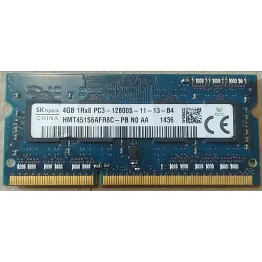 Оперативна пам'ять для ноутбука Hynix SO-DIMM DDR3 4GB 1600MHz PC3-12800 1Rx8 Б/В