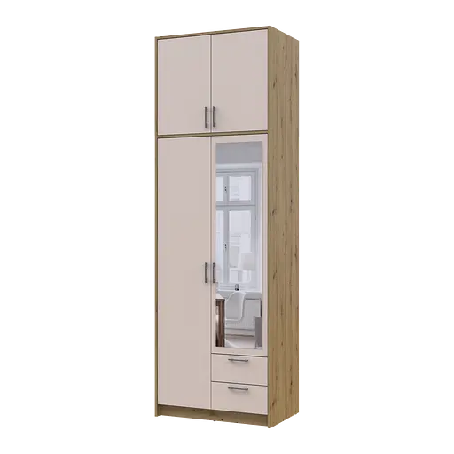 Антресоль высокая Doros Ронди Дуб Артизан/Кашемир 2 ДСП 82х52х65 (41516181) - фото 7