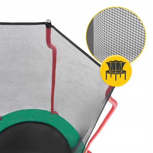 Батут детский для дома 4FIZJO Kids 140 см Green/Red (P-5907739319456) - фото 2