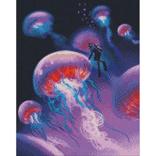 Алмазная мозаика Исследуя океан Идейка AMO7166 40х50см