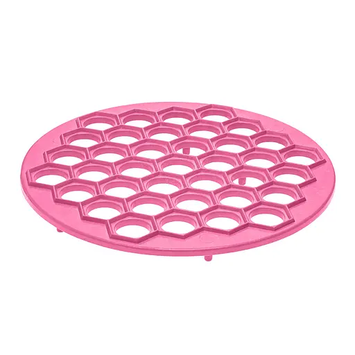Пластикова пельменниця (форма для приготування пельменів) Ø26 см, Kitchette Рожевий 84629 - фото 3
