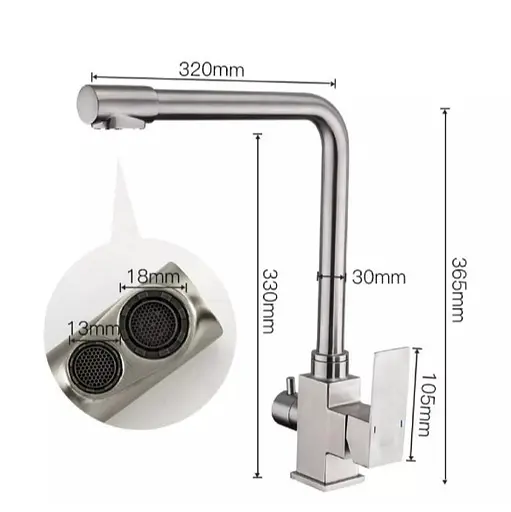 Змішувач для кухні Wezer з підключенням до фільтру PRO4C-02 - фото 4