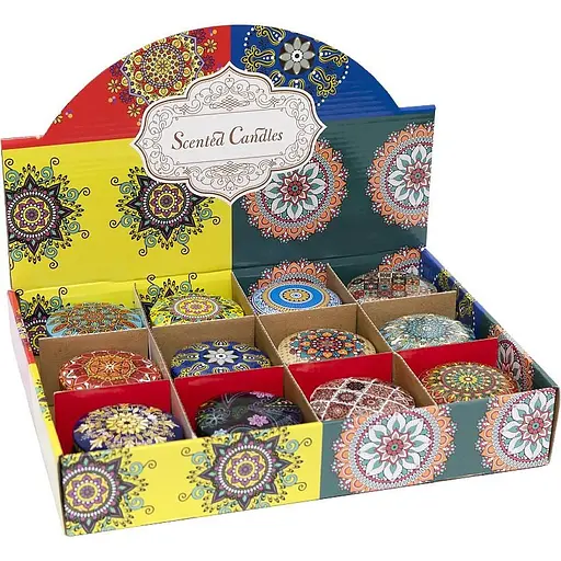 Ароматична свічка "Орнамент" 8649O у залізній баночці, в асортименті - фото 2