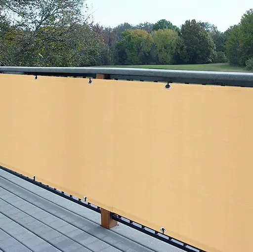 Сетка ширма для балкона 110 г/м² (0.9 х 4 м) Бежевый - фото 4