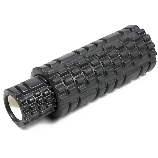 Масажний ролик EasyFit набір Grid Roller Double 33 см Чорний (EF-7737s-4) - фото 1