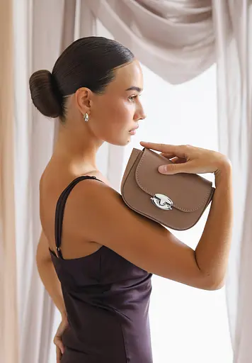 Женская кожаная сумка Jill карамельная - фото 3