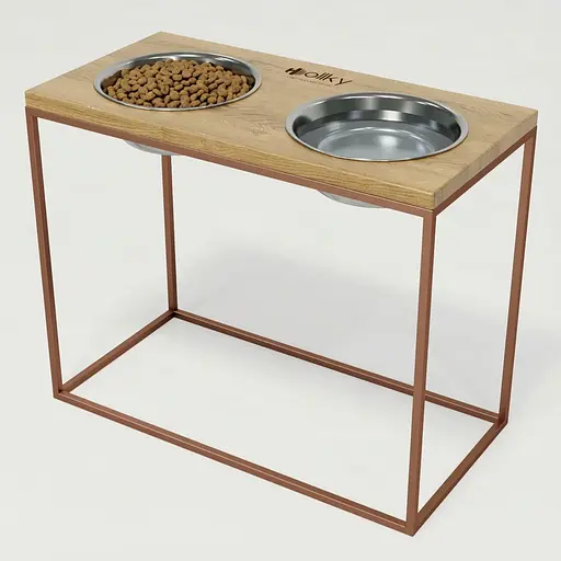 Hollky Base XL40 — миски на підставці для великих собак (2 × 1,8 л, висота 40 см)