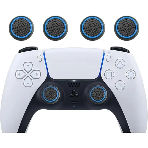 Накладки на стики Thumb Grips 4-pack для PS4-PS5-Xbox Black-Blue [122998] - фото 6