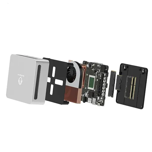 Міні-Пк GenMachine Ren Pro 6000 / Ryzen 7 6800H / RAM 32GB / SSD 512GB / LAN / Wi-Fi / Bluetooth / Windows 11 Pro / Cірий - фото 9