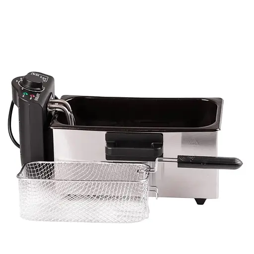 Побутова електрична фритюрниця Sokany на 3.5л захист від перегріву WJ-800 з кришкою та знімною чашею 2000Вт - фото 4