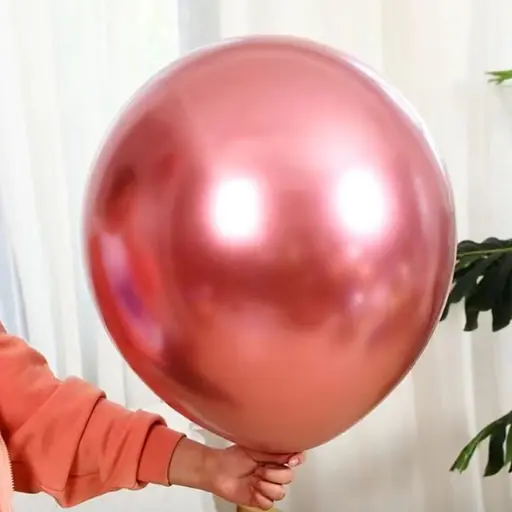 Шарик воздушный латексный 30 см (50) металлик красный, IDEA7-DL-025 - фото 2