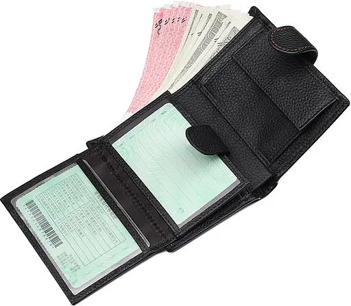 Мужской кожаный кошелек Vintage 9.5х12 см acs0015340 - фото 7