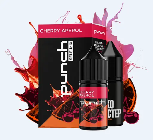 Набор компонентов для самозамеса солевой заправки Punch 15 мл Cherry Aperol Вишня апельсин грейпфрут, 0-65 мг (17351)