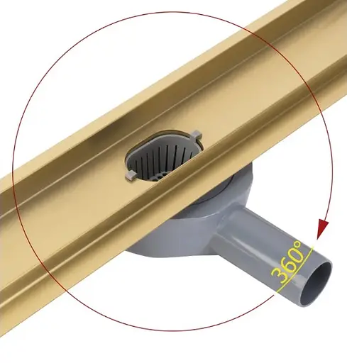 Трап для душу Rea Neox 60 Pro brushed gold 2в1 REA-G2701 - фото 2