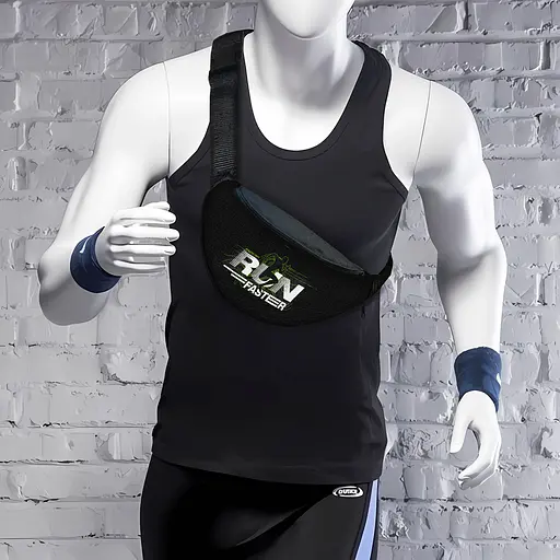 Сумка-бананка мужская/женская спортивная 32×16 см с расширителем поясная сумка или сумка через плечо (3745) - фото 2