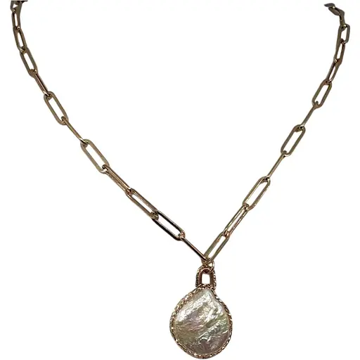 Золотое колье Favoritum с жемчугом. 811576 45