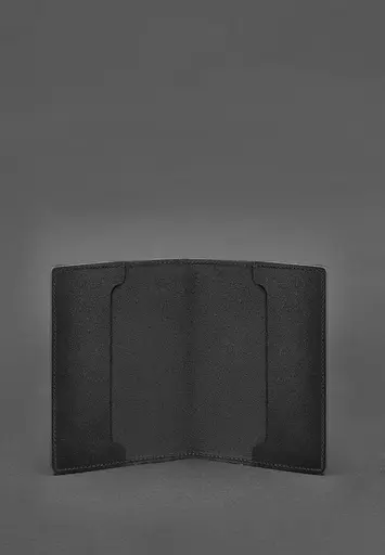 Кожаная обложка для служебного удостоверения военнослужащего Госспецсвязи Черная - фото 3