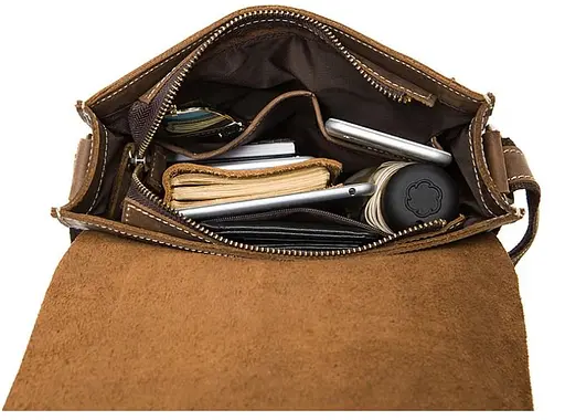 Чоловіча шкіряна сумка Vintage 27,5х22х5 см sum0012921 - фото 10