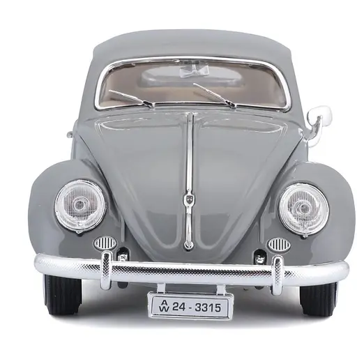 Автомодель Bburago Volkswagen Kafer Beetle 1955, 1:18 серая (18-12029 GY) - фото 6