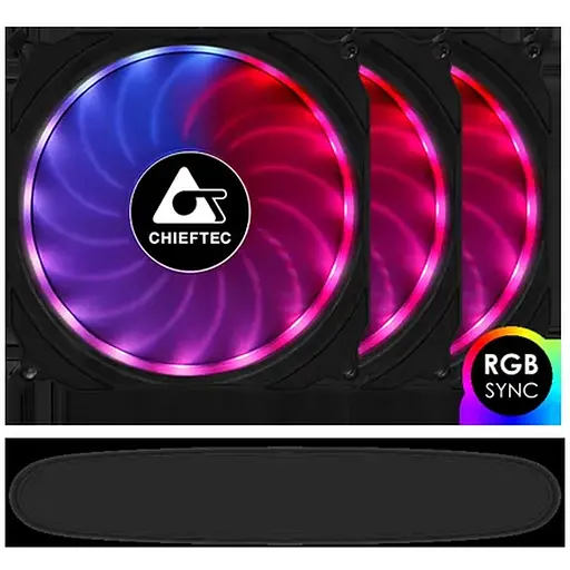Вентилятор для корпуса 120mm*3 Chieftec Tornado CF-3012-RGB fan set