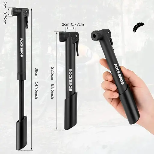 Насос портативний RockBros BG-1046 для велосипеда - фото 7