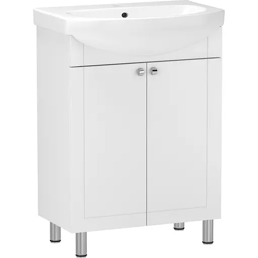 Тумба для підлоги RJ Fort-B з умивальником Arteco K667-024 55 см Білий RJFU010-0155WHSET(RJFU010-0155WH+K667-024) Білий - фото 1