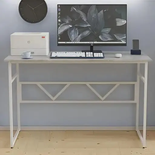 Стіл письмовий Раян Ferrum-decor 750x1200x600 Білий метал ДСП Бетон 32 мм (FRD-106481)