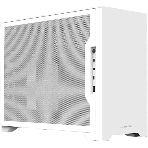 Корпус ALmordor Sharky 170I ITX White, без БЖ, Mini Tower SFF, для Mini ITX, 1xUSB 3.0, 1xType-C, макс. CPU - 70 мм / VGA - 330 мм / PSU - 160 мм, райзер для вертикальної установки GPU, алюмінієвий (ALS170IWH)