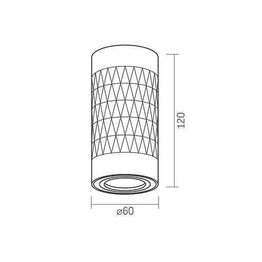 Світильник Videx під лампу GU10 SPF03A накладний чорний + срібляста призма Ø6х12 см Line F Арт. VL-SPF03A-SPB - фото 3
